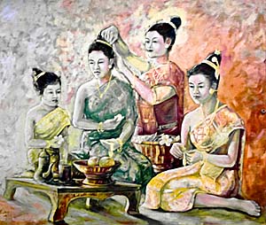 Traditional Women in Laos by Asienreisender